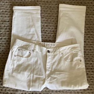 American Eagle Distressed White Jeans